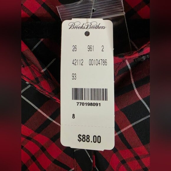 Brooks Brothers Red Fleece Womens Plaid Button-Down Shirt Dress Size 8 - Picture 4 of 7